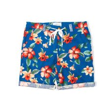 LESS - FLOWER PATTERN SHORT (ROYAL)