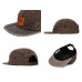LESS - LEATHER SQUARE LOGO CAMP CAP (Black, Brown, Charcoal)