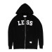 LESS - COLLEGE LOGO ZIP HOODED
