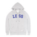LESS - COLLEGE LOGO ZIP HOODED