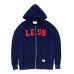 LESS - COLLEGE LOGO ZIP HOODED
