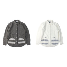 LESS - L/S MEDIUM SPREAD COLLAR POCKET SHIRT