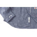 LESS - L/S NEP INDIGO BUTTON DOWN SHIRT (White, Navy)