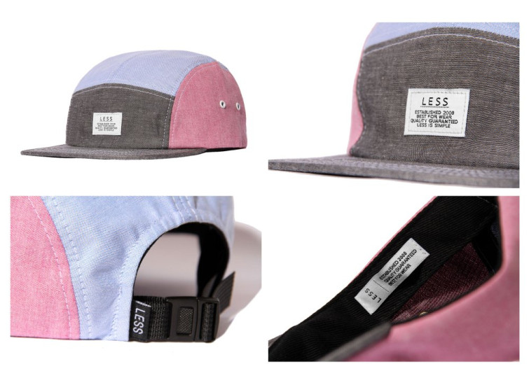 LESS - SIMPLE LOGO CAMP CAP (BLACK/BLUE/RED)