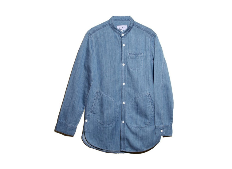 LESS - WASHED DENIM LONG SHIRT