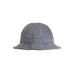 LESS - FLOWER REVERSIBLE MILITARY HAT GREY / LIGHT BLUE