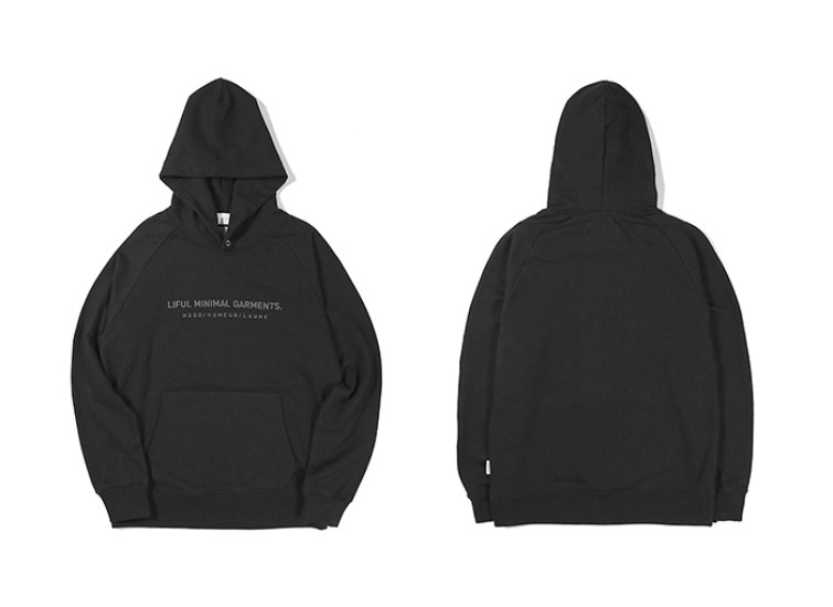 LIFUL x LESS MOOD EMB PULLOVER HOODIE