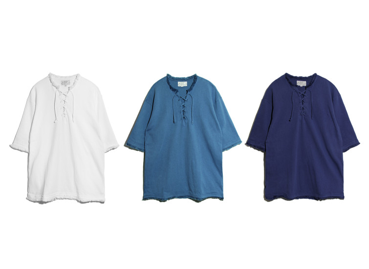 LESS - S/S FRINGED PULLOVER TEE