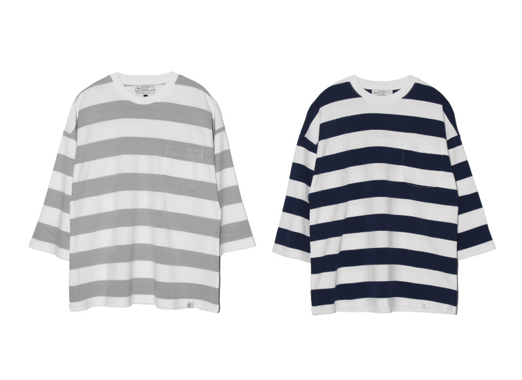 LESS - 3/4 SLEEVE BORDER TEE