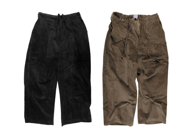 LESS - Corduroy One Tuck Baggy Trousers