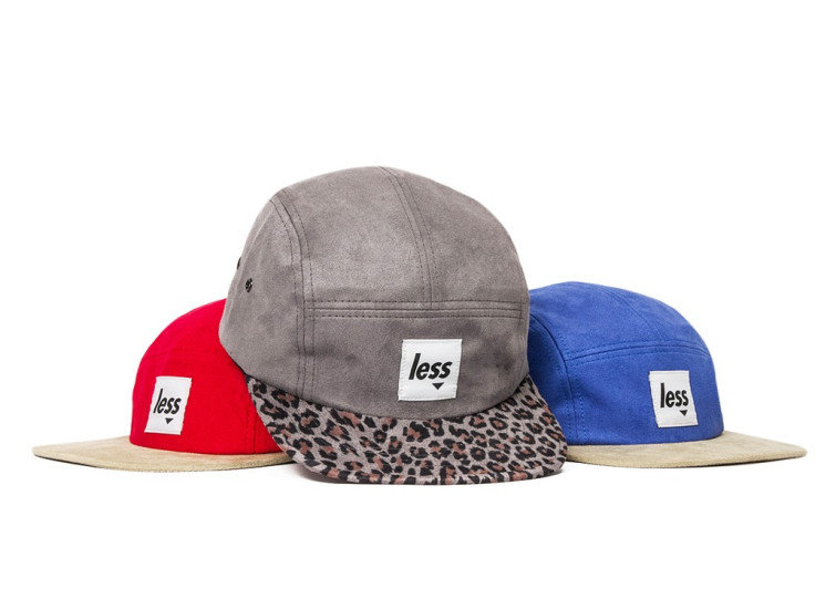 LESS - SQUARE LOGO CAMP CAP (Red/Khaki, Grey/Leopard, Royal/Khaki)