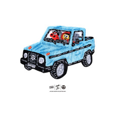 LC2517 LESS x Charr - Cruising with my G. Room Rug - Blue